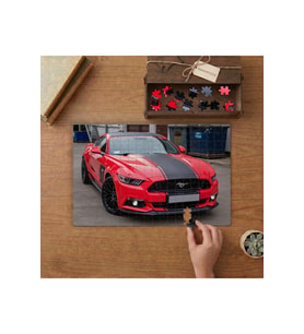 Kırmızı Lüx Spor Araba Tasarımı 240 parça Ahşap Puzzle Ahşap Kutuda MP07377