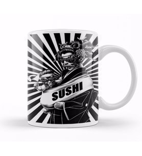 Sushi Kupa Bardak Porselen