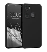 Microsonic Matte Silicone Infinix Hot 20i Kılıf Mor (Siyah)