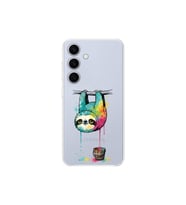 Samsung Galaxy S24 ile Uyumlu Splash Tembel Hayvan Tasarımlı Şeffaf Silikon Kılıf