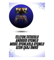 Mey İthalat® Yeni Nesil X3 Gamepad Android Uyumlu Telefon Tutucu Özellikli Joystick
