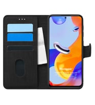 Microsonic Xiaomi Redmi Note 11 Pro 5G Kılıf Fabric Book Wallet Siyah (Siyah)