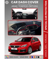 PEUGEOT 308 (2020+) Torpido Örtüsü Ön Göğüs Koruma Torpido Koruma Birebir Uyum Kaymaz Özel Kesim