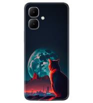 Infinix Smart 10 Kılıf Boutique Baskılı Resimli Dalgın Kedi Pcode -074