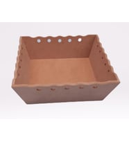 Hobi 90058 Dekoratif Model Ekmek Sepeti Dalga Kenar Oyma HAM MDF Ahşap EL Yapımı