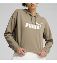Puma Ess Cropped Logo Hoodie Oak Branch Kadın Spor Sweatshirt - 586869 67