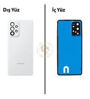Samsung A33 Beyaz Arka Kapak Arka Cam Batarya Kapağı Lazer Kesim Kapak Pil Kapağı Back Cover