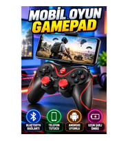 Bluetooth Telefon Tutuculu Joystik Gamepad Android Uyumlu Oyun Kolu