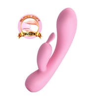 12 Fonksiyonlu USB Şarjlı Çift Uyarımlı Tavşan Vibratör - Hugo (Pembe)