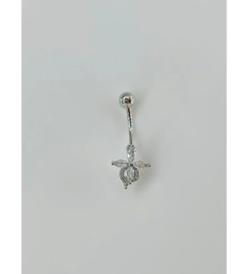 Çiçek Detaylı Göbek Piercing - Pg0032