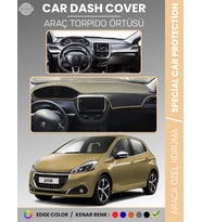 PEUGEOT 208 (2012-2019) Torpido Örtüsü Ön Göğüs Koruma Torpido Koruma Birebir Uyum Kaymaz Özel Kesim