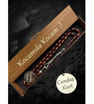Kişiye Özel İsim Detaylı Kuka Tesbih, Babaya Tesbih,Sevgiliye Hediye Tesbih,Ahşap Kutulu Tesbih (401)