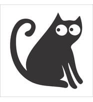 KEDİ FOLYO STİCKER 40cm Uzunluk (Karışık)