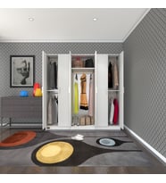 Kenzlife gardırop 6 kapaklı kapılı anemon 180*180*42 byz gardolap dolap (Karışık)