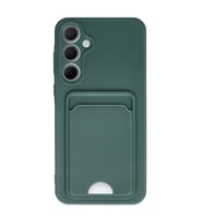 Samsung Galaxy A35 5G Kılıf Kelvin Kartvizitli Silikon - Koyu Yeşil