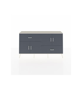 Arges Konsol 3 Raflı 2 Çekmeceli 4 Kapaklı 176x30x99 Aytaşı-Antrasit