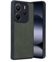Redmi Note 14 4G Kılıf Aras Deri Kapak - Koyu Yeşil