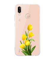 Huawei P20 Lite Uyumlu Baskılı Yumuşak Silikon Şeffaf Telefon Kılıfı