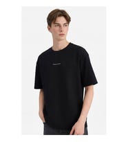 Defacto Boxy Fit Siyah Erkek T-Shirt D5875AX/BK81