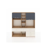 Hyperion Dolap 11 Raflı 6 Çekmeceli 4 Kapaklı 220x44x243 Çam-Antrasit/Aytaşı
