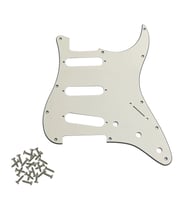 Stratocaster ST Kasa Elektro Gitar Pickguard 3 Katmanlı 11 Delikli Düz Beyaz