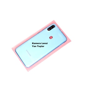 Tkgz Samsung Galaxy A11 kasa Arka Pil Batarya Kapağı Mavi