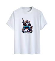 Animasyon Görselli  Unisex (Tshirt) Tişört (Beyaz)