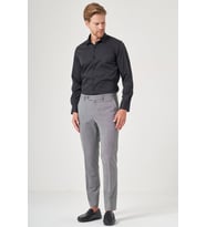 Füme Yan Cep Filafil Desen Slim Fit Esnek Pantolon 1003260152