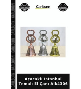 Özel Üretim Hediyelik Hatıra Turistik Mutfak Aksesuar Açacaklı İstanbul Temalı El Çanı Alk4306