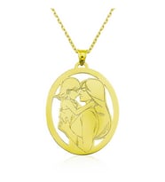 ?Gümüş Gold Anne Kız Kolye