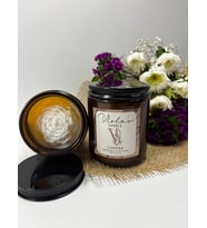 Violas Candle Amber Renk Cam Kavanoz Kahve Kokulu Soyawax Mum