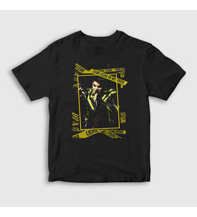 Presmono Unisex Çocuk Siyah Crime Queen Adam Lambert T-Shirt 397132tt
