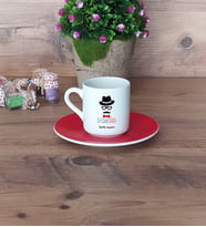 En Cool Baba Türk Kahvesi Fincanı Kırmızı Babaya Hediye