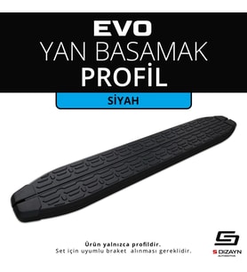 Evo Siyah Yan Basamak Profil 263 Cm