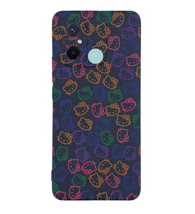 Xiaomi Redmi 12c Uyumlu Lansman Kılıf Hello Kitty Tasarımlı İçi Kadife Kapak-Lacivert (Şeffaf)