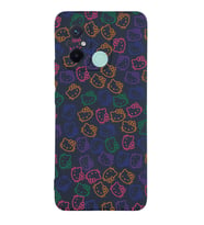 Xiaomi Redmi 12c Uyumlu Lansman Kılıf Hello Kitty Tasarımlı İçi Kadife Kapak-Lacivert (Şeffaf)