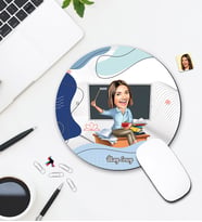 Kişiye Özel Karikatür Öğretmen Tasarımlı Mouse Pad 064