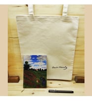 Claude Monet Set 7 - Defter-Kalem-Kanvas Çanta 1