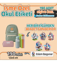 Kapbirhediye Okul Etiketi Isme Özel Kalem Defter Etiketi Unıcorn 2 Temalı 190 Adet