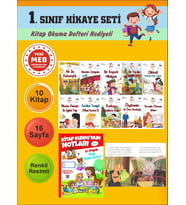1.Sınıflar İçin Okumayı Sevdiren 10 lu Hikaye Seti (Kitap Okuma Defteri Hediyeli)