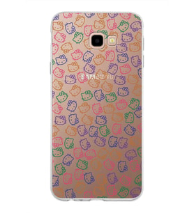 Samsung Galaxy J4 Plus Kapak Hello Kitty Tasarımlı Şeffaf Silikon Kılıf