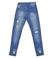 Kadın Eskitme Model Jeans BGL-ST03914 (Mavi)