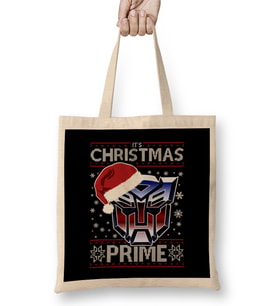 An Autobot Merry Christmas Transformers Bez Çanta Uzun Saplı