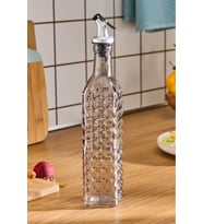 Şık Kare Cam Yağdanlık 500 ml, Antrasit Renk, Modern ve Zarif Tasarım