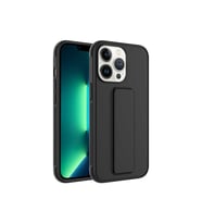 Apple iPhone 14 Pro Max Uyumlu Kılıf Zore Qstand Kapak (Siyah)