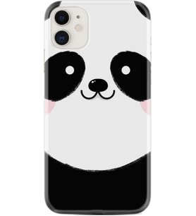 Apple iPhone 11 12 13 Mini Kılıf Desemli Silikon Sevimli Panda 1794