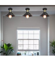 MYLİGHTS  RETRO  RUSTİK  VİNTAGE METAL PLOFONYER TAVAN AVİZE TEK FİYATIDIR (Siyah)