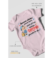 Anneye ve Dayıya Özel Kısa Kollu Bebek Body %100 Pamuk