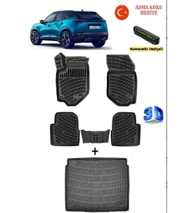 Peugeot 2008 2020 Sonrası Uyumlu 3D Havuzlu Paspas ve 3D ALT KADEME Bagaj Havuzu Seti (BENZİN/DİZEL) ASMA KOKU VE NUMARATÖR HEDİYELİ