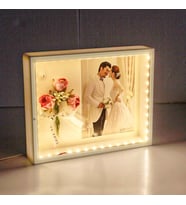 AION CASA Fotoğraf Baskısı Dahil 3D LED'li Çiçek Buketi Fotoğraf Çerçevesi